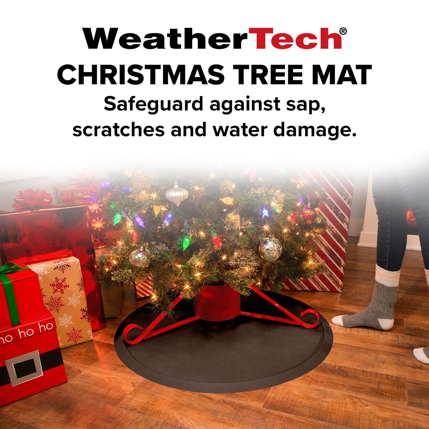 WeatherTech Christmas Tree Mat - Heavy-Duty Christmas Tree Mat Floor Protector (Cocoa)