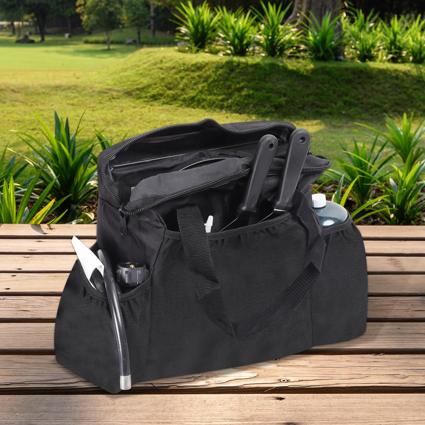 Blackhoso Carry Case for Coleman Road Trip 285/225/LX/LXE/LX Grill Grates, Portable Grill Accessories Organizer for Outside, Compatible with Swaptop Cast Iron