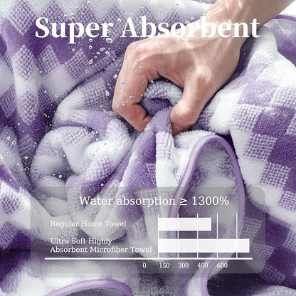 4 Piece Extra Large Bath Towel Set Oversized Bath Sheet 35"x70" Bathroom Towel