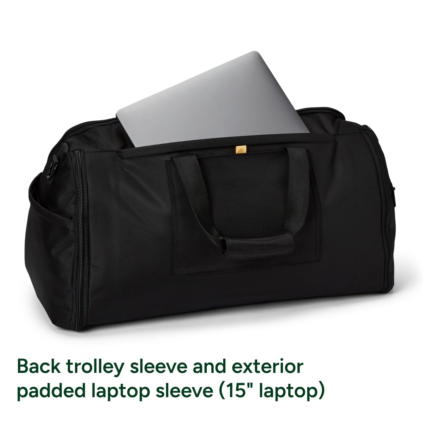 Halfday Convertible 2-in-1 Premium Garment Duffel Weekender Bag 45L: Wrinkle-Free Travel (Hanging Suit Compartment, Shoe Pockets, Trolley Sleeve), Balistic Nylon Carry-on, Pacific