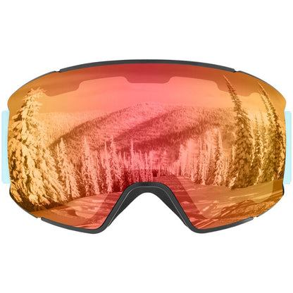 Retrospec Zenith Ski Goggles for Men and Women Over Glasses, UV Protection, Anti-Fog, Scratch Resistant Snow Goggles for Skiing and Snowboarding