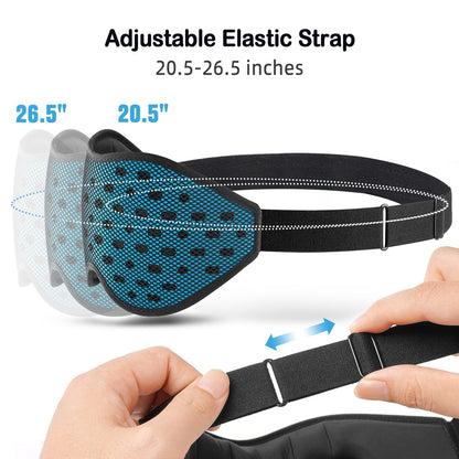 LitBear Breathable Sleep Mask, 3D Eye Mak Sleep for Side Sleepers Women Men, Light Blocking Sleeping Mask with Adjustable Strap, Soft Lightweight Eye Cover for Travel, Night Work, Nap, Office - Blue