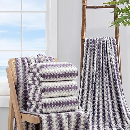 4 Piece Extra Large Bath Towel Set Oversized Bath Sheet 35"x70" Bathroom Towel