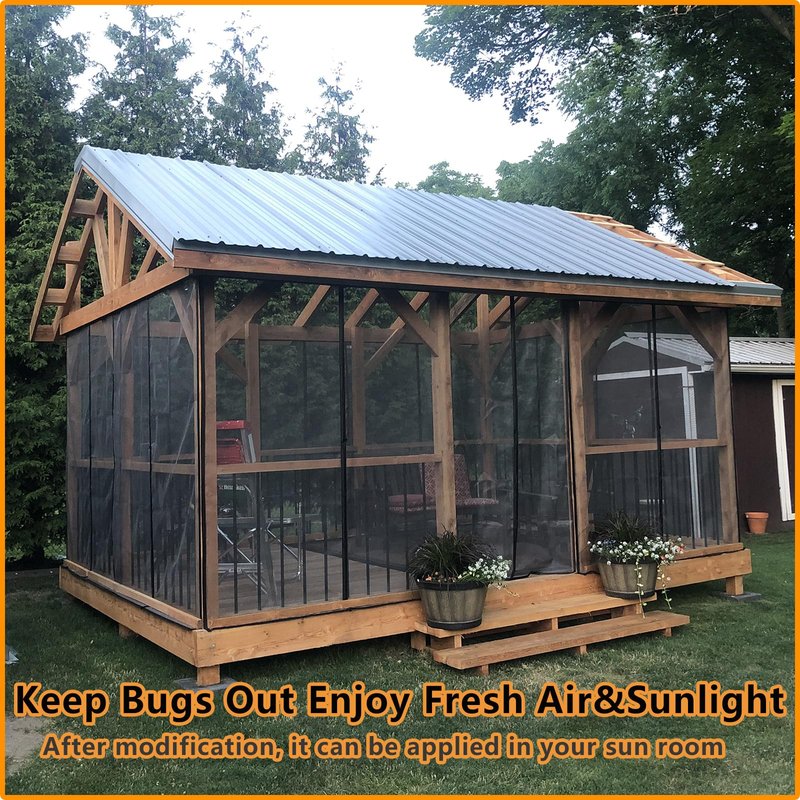 Magnetic Sliding Screen Door - Fiberglass-Fit 72x96in, 74x97in Mesh for Sliding Glass & French Doors, Keeps Bugs Out, Patio & Outdoor Use