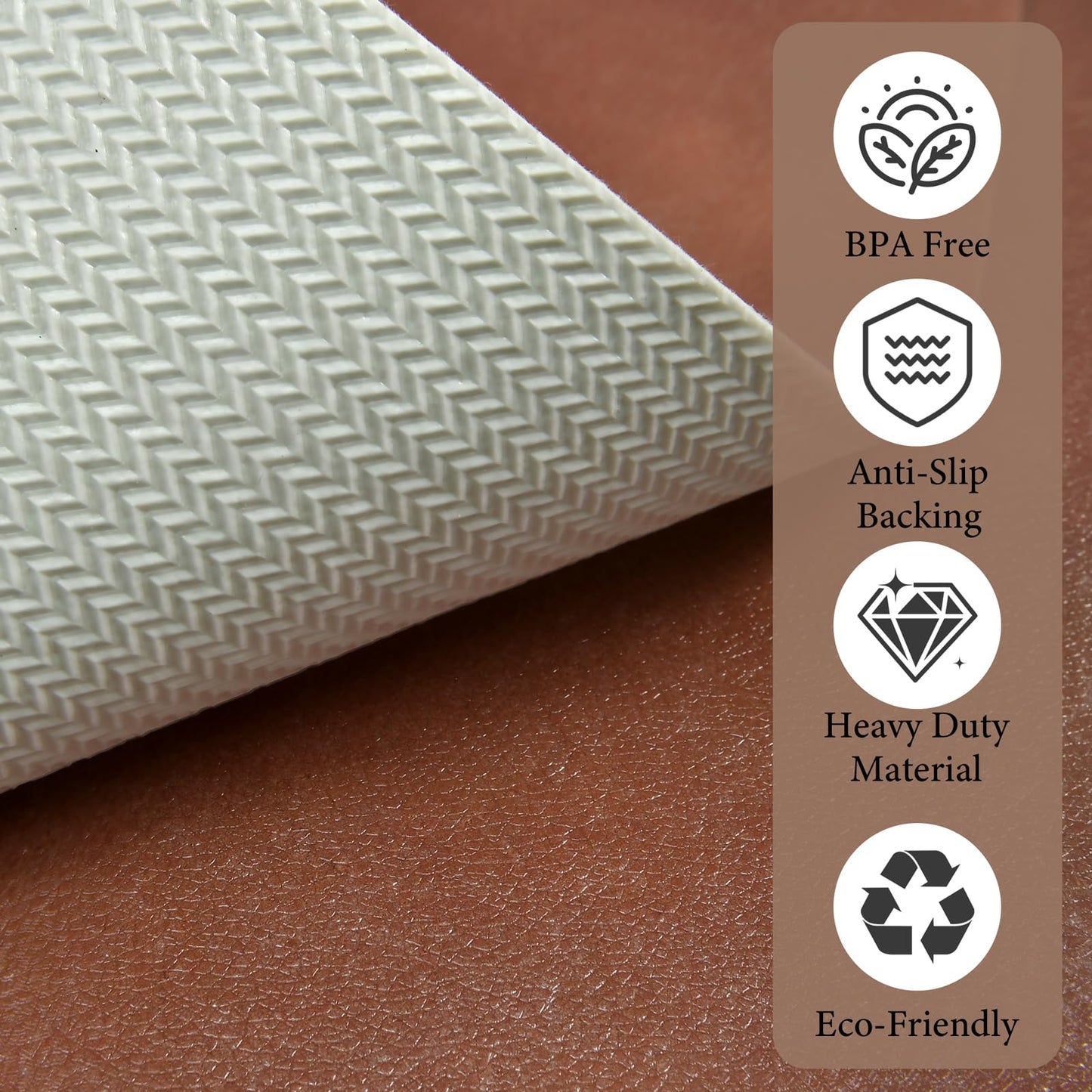 Vinyl Placemats Set of 6-12x17 Inch - Heat Resistant Washable Place Mats Waterproof Non-Slip Wipeable Table Mats for Dining Table Decor, Indoor/Outdoor Plastic Mat