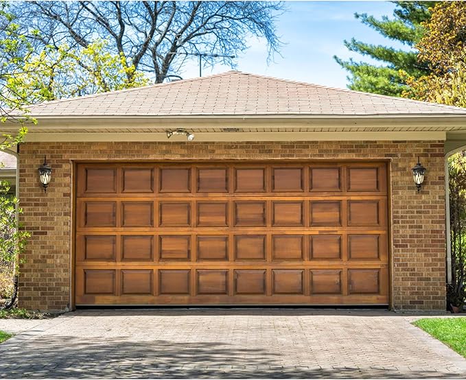 23 Inch Large Dusk to Dawn Outdoor Porch Lights for Garage, 2 Pack Bronze Wall Lantern with Photocell Sensor, Exterior Wall Light Fixture with Seeded Glass for House, Aluminium