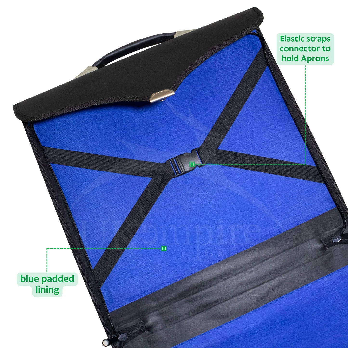 Masonic Apron Case Leather Master Mason (Machine Embroidered) Silver: MM, Provincial Size | Freemason Carrying Bags