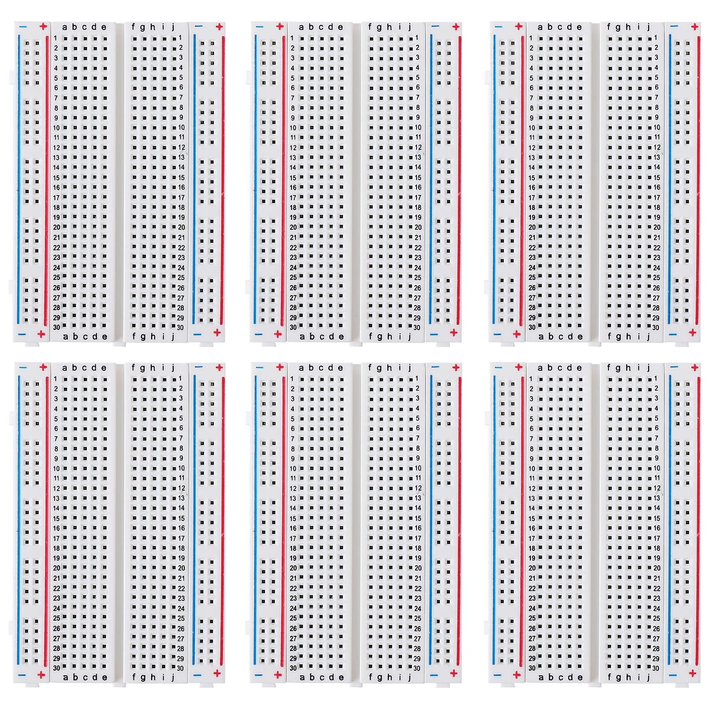 DEYUE breadboard Set Prototype Board - 6 PCS 400 Pin Solderless Board Kit for Raspberry pi and Arduino Project