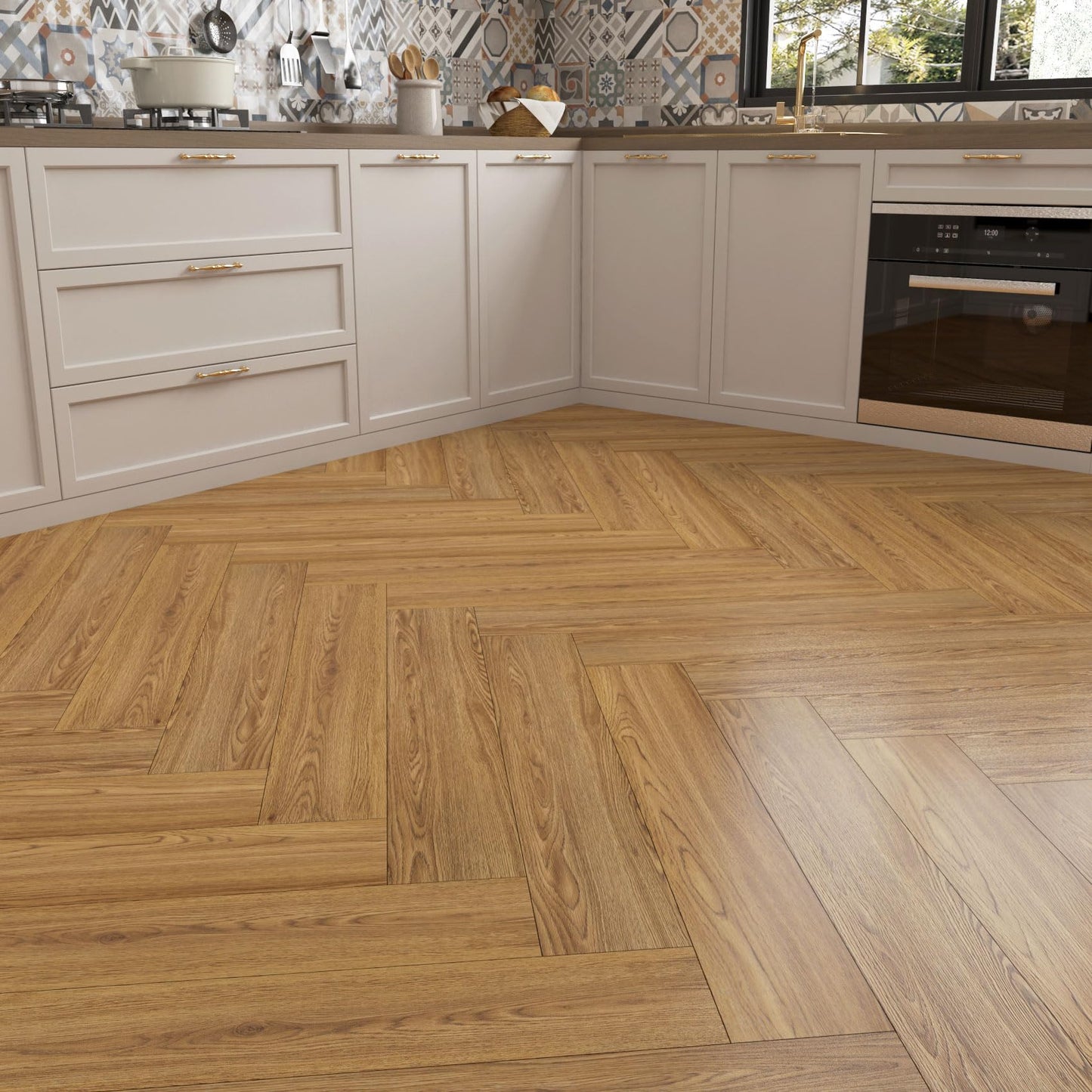 Yenhome 6"X36" Peel and Stick Vinyl Flooring Waterproof Peel and Stick Floor Tile Bathroom Kitchen Flooring Temporary Self Adhesive Floor Tiles for Renter Wood Scratch Resistant 35Plank 52.5Sq.Ft