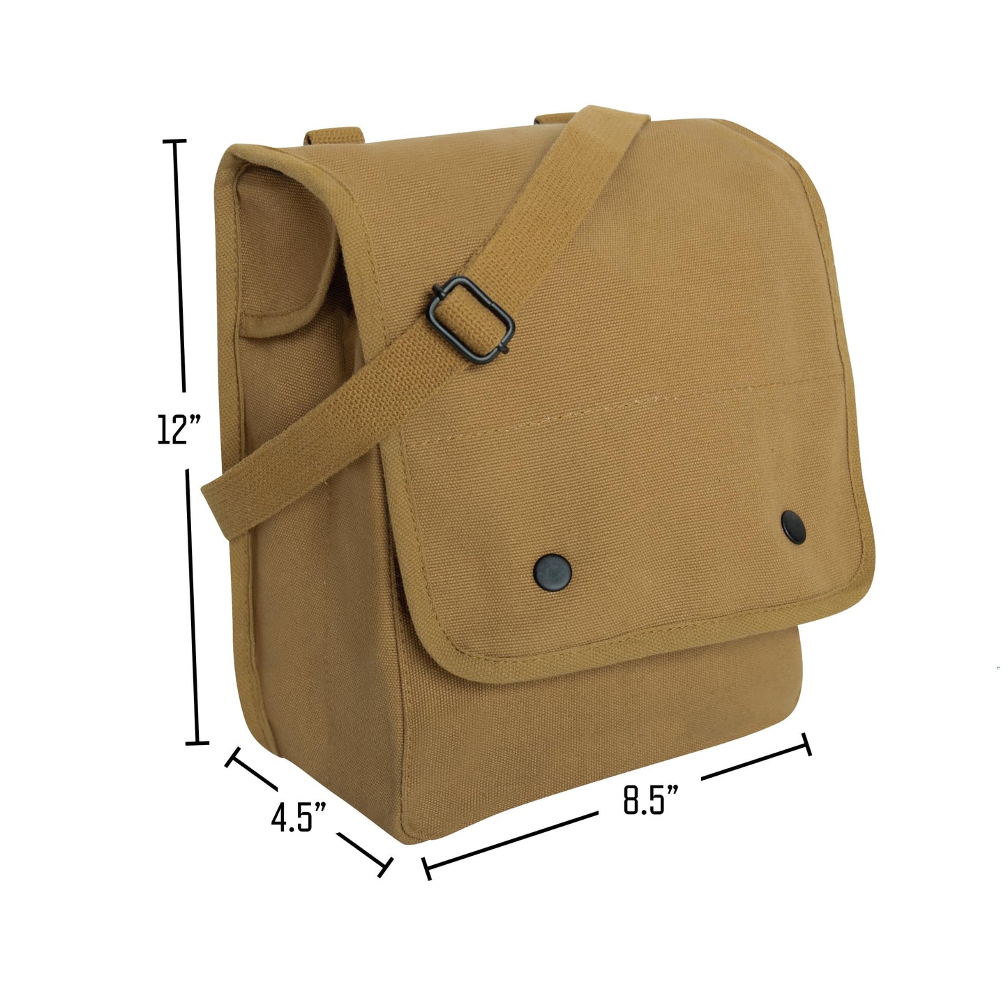 Rothco Canvas Map Case Shoulder Bag – Rugged Crossbody EDC Utility Storage