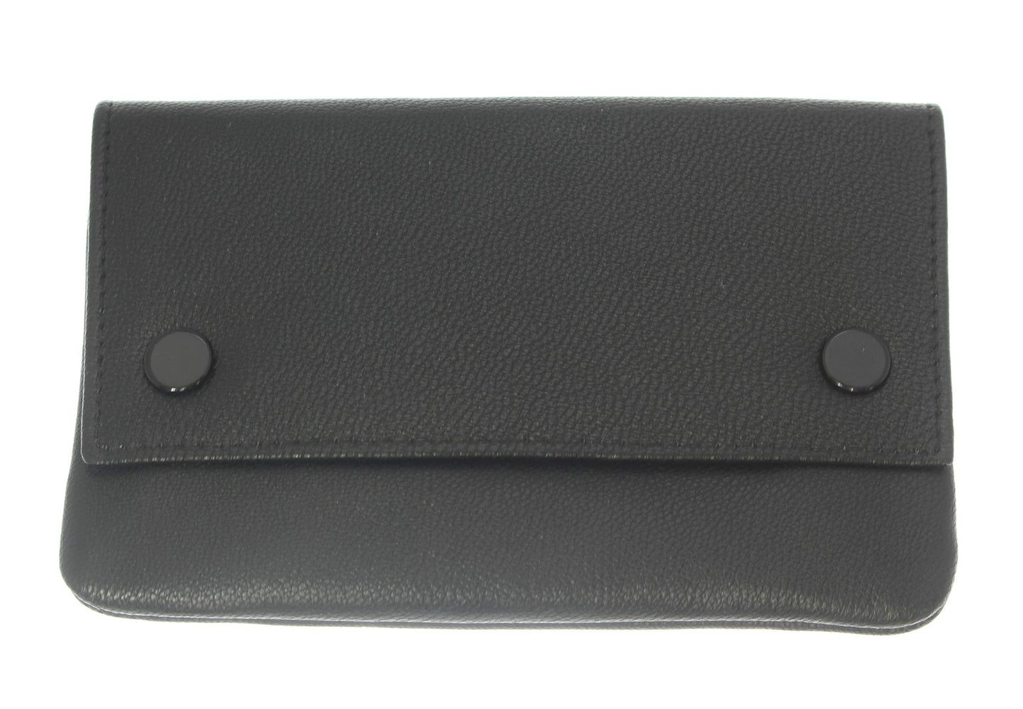 Premium Soft Black Leather Cigarette Rolling Tobacco Pouch Case Organiser