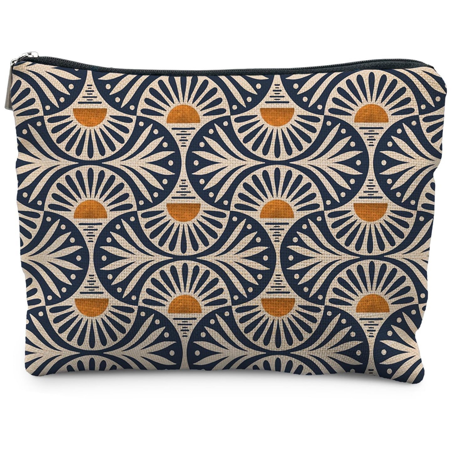 RYYCDOI Boho Makeup Bag Gifts for Women, Sunset Leaf Aesthetic Makeup Pouch