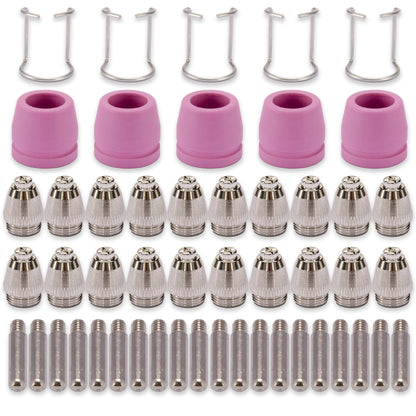KERUE SG-55 AG-60 WSD-60 Plasma Cutter Cutting Torch Tip Nozzles Consumables Kit, .045'' 50PCS (AG60)