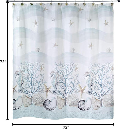 Avanti Linens - Fabric Shower Curtain, Sea Inspired Bathroom Decor