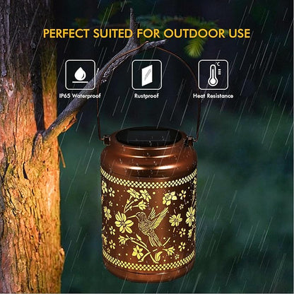 Solar Lanterns Outdoor Garden Decor- Hummingbird Solar Lights Waterproof Decorative Gifts for Women Mom Grandma Hanging Hummingbird Lights Gardening Gift for Outside for Yard, Patio, Backyard, Farm