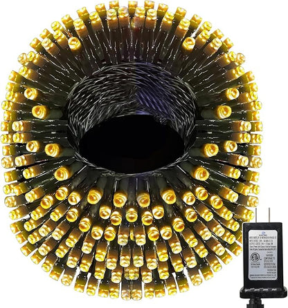 393 FT Christmas Lights 1000 LED Xmas Lights Outdoor Christams String Lights Waterproof 8 Modes & Timer, Fairy Lights Plug in for Weeding, Patio, Party, Holiday,Christmas Decor(Warm White)