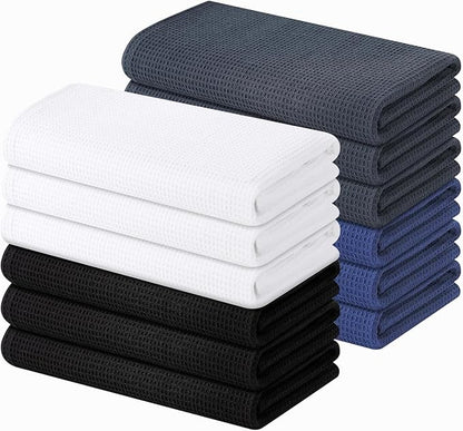 Homaxy 100% Cotton Waffle Weave Kitchen Towels