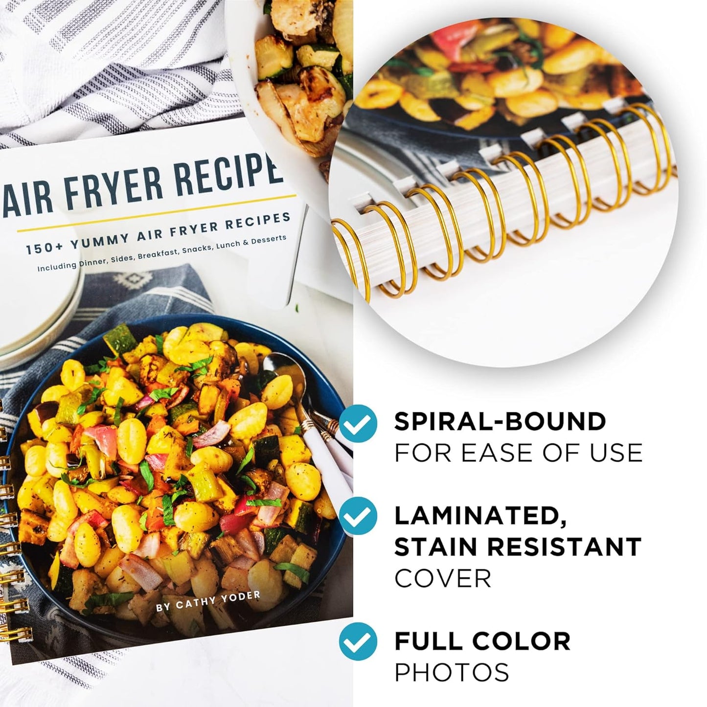 Cathy Yoder's Air Fryer Cookbook: Air Fryer Recipes Cookbook for Beginners to Advanced, 150+ Easy, Delicious, Healthy AirFryer Recipe book, Cooking ... No-fuss air fryer cookbook for beginners)