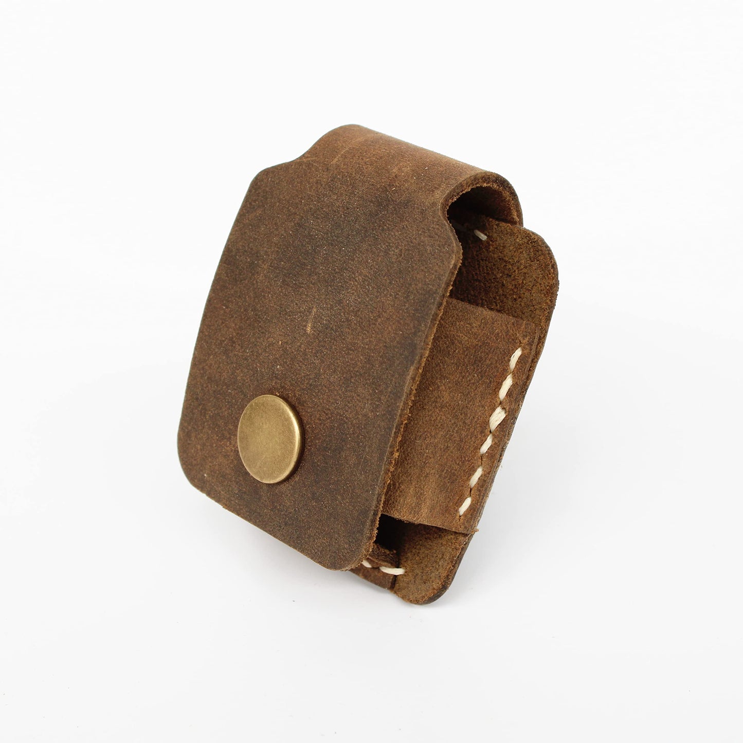 Handmade Genuine Leather Lighter Pouch Case Holder with Pocket Belt Loop