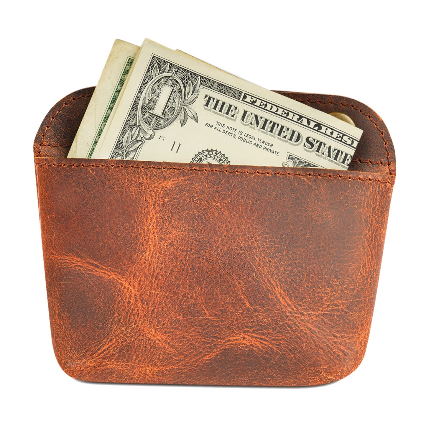 CestAntiQ, Handmade Leather Double Snap Pouch, Coin Purse, Cash & Card Holder, Makeup Bag, Cable Organizer - Minimalist Leather Snap Wallet, Durable Clasp Pouch for Travel & Accessories