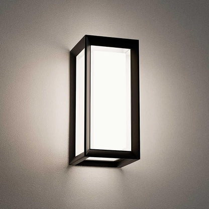 Outdoor Wall Sconce Lights, Square LED Porch Lights Outdoor 18W 3000K 4000K 5000K 3 Color Changeable,Exterior Outside Wall Lights for House Doorway,Carriage