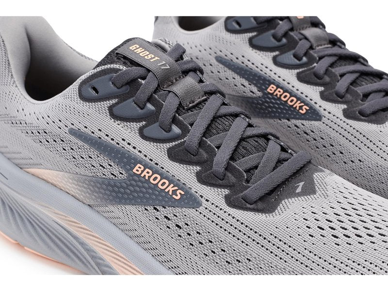 Brooks Women's Ghost 17 Alloy/Blackened Pearl/Peach 6 Medium