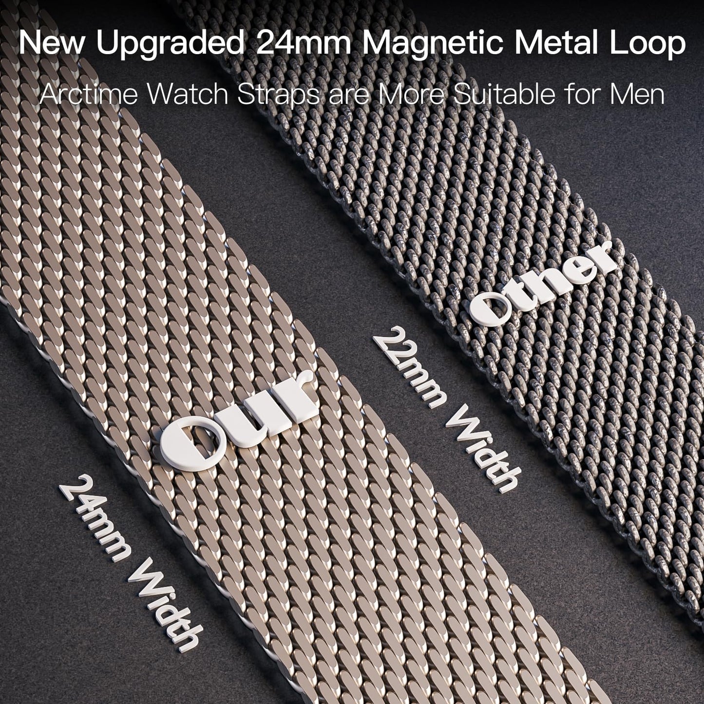 Milanese Mesh Loop Compatible with Apple Watch Band Ultra 2/Ultra 49mm 46mm 45mm 44mm Men, Breathable Replacement Band for iWatch SE Series 10/9/8/7/6/5/4