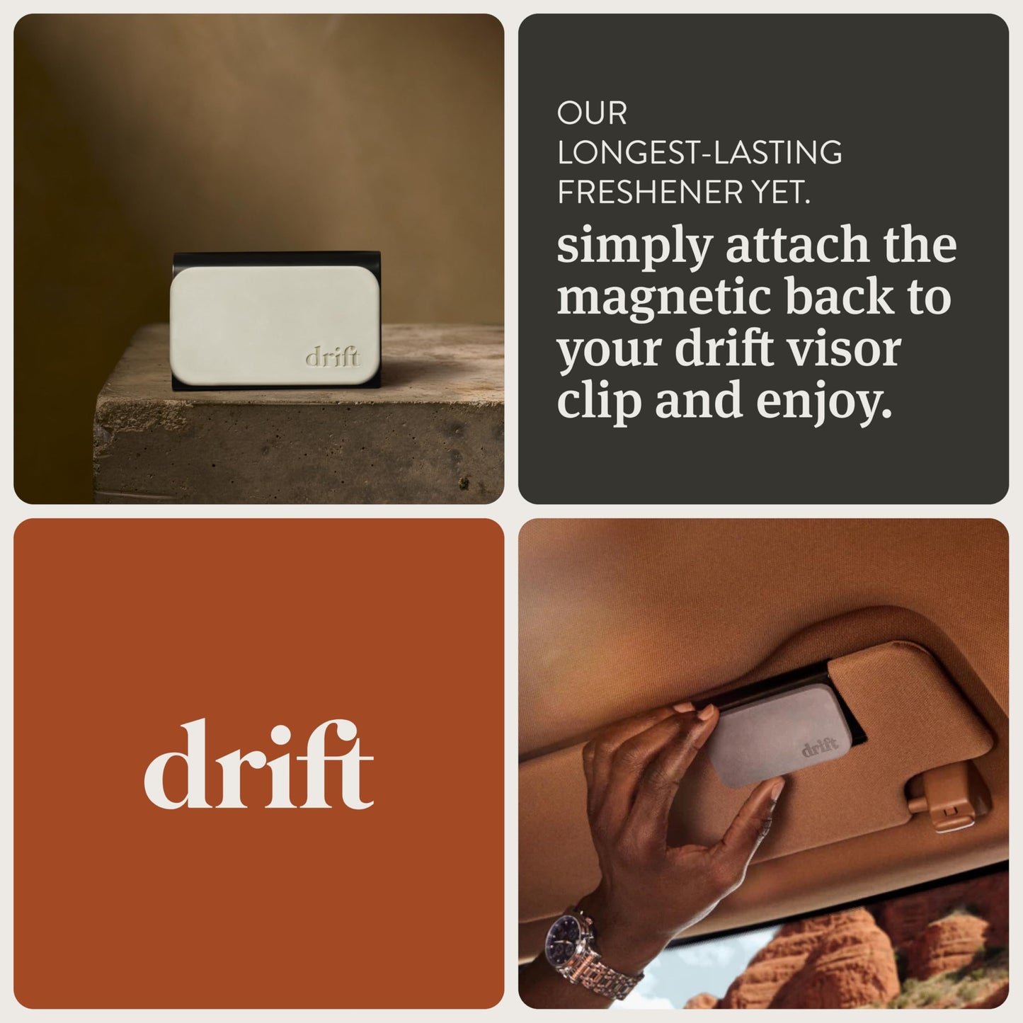 Drift Car Air Freshener - Stone Air Freshener - Car Odor Eliminator - Scent Variety Pack Refill - Pack of 3 - NO CLIP INCLUDED