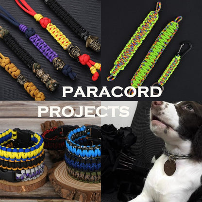 MONOBIN Paracord Rope 100FT for Making Paracord Projects, 4mm 7 Strand Parachute Cord for Lanyard, Survival Bracelets, Clothsline,Hiking (Neon, 100FT)