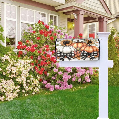 Mailbox Covers Pumpkin Sunflower Fall Thanksgiving Pumpkin Sunflower Fall Thanksgiving Magnetic Letter Post Box Cover Standard Size 21 x 18 Inch Garden Yard Home Decorative