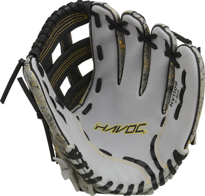 Easton | HAVOC Baseball Glove | Right Hand Throw | 11" - Pro H-Web | Grey/Black/Yellow