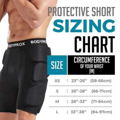 Bodyprox Protective Padded Shorts for Snowboard,Skate and Ski,3D Protection for Hip,Butt and Tailbone (Small) Black