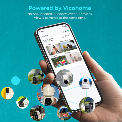 Vicohome DB3 2K Smart Video Doorbell with Chime, Home Security Battery Camera Wireless, Audible Alarm, Easy to Setup, Human Detection,Two Way Audio, 2.4GHz Wi-Fi, No SD Slot, 180 Days Exchange Policy