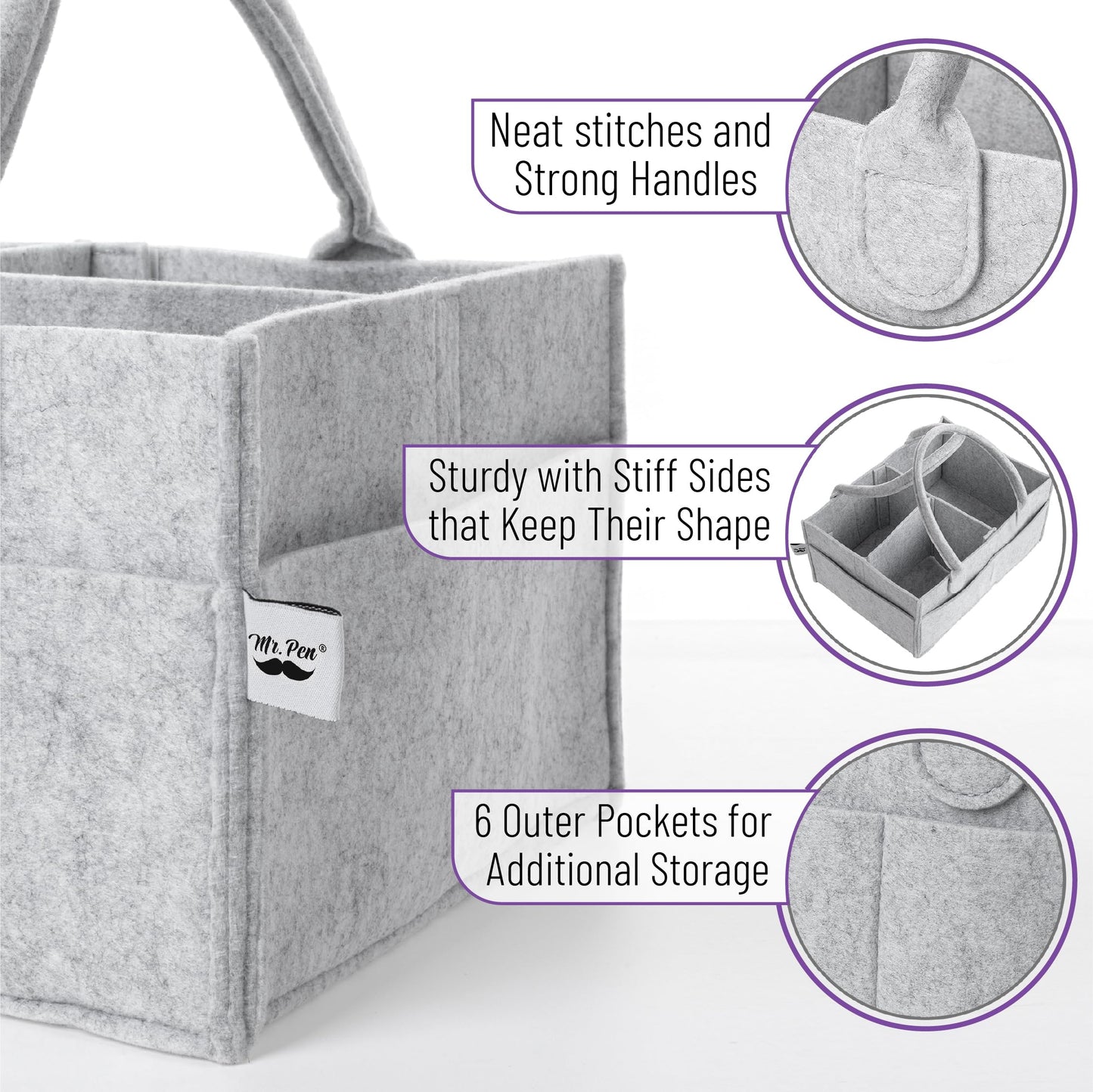 Mr. Pen- Baby Diaper Caddy Organizer, Car Caddy, Portable Organizer for Changing Table, Nursery