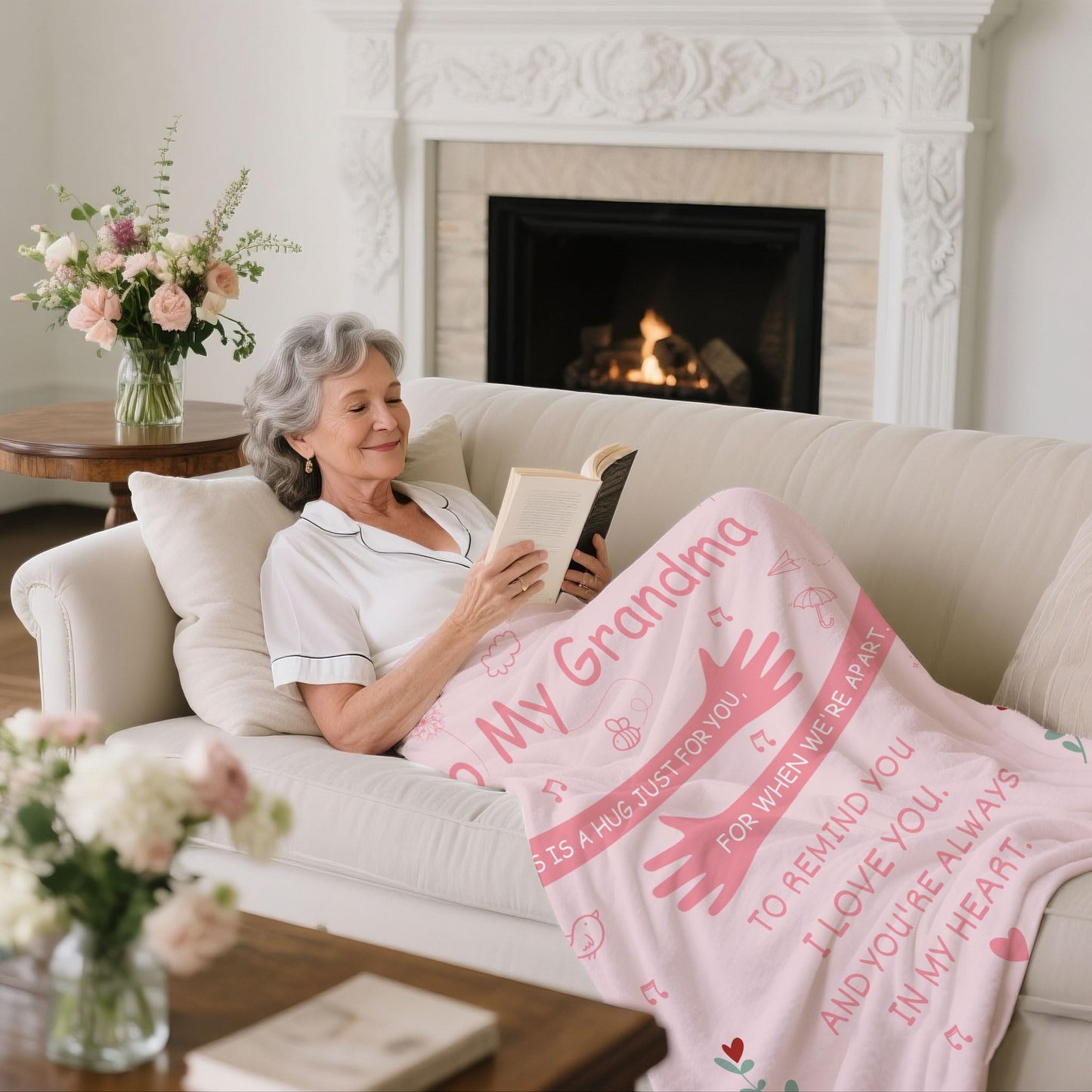 AprOcean Dear Aunt This is a Hug just for You for When We're Apart to Remind You we Love You and You're Always in Our Hearts Aunt's Blanket Gift from Niece Nephew for Birthday Mother's Day Christmas