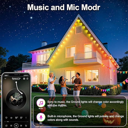 300Ft Permanent Outdoor Lights for House Waterproof, IP67 LED Eave Lights with App/Remote Control, Outdoor Permanent led Lighting for House Roof Decor,Christmas,Party,All Holiday and Daily