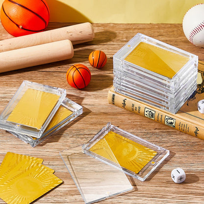 SATINIOR 15 Pcs 100 Pt Magnetic Card Holder, Holder Case Clear Protectors for Thick Baseball Football Hockey Cards