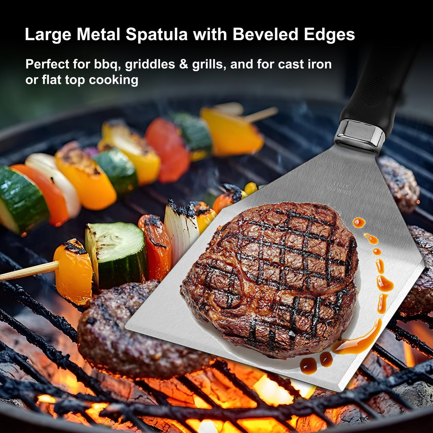 ROMANTICIST 5-in-1 Grill Accessories Set with Insulated Meat Resting Blanket & Heavy Duty Spatula – BBQ Tools Kit, 5-Layer Heat Retention, Leak-Proof for Brisket Turkey Pork Shoulder Outdoor Barbecue