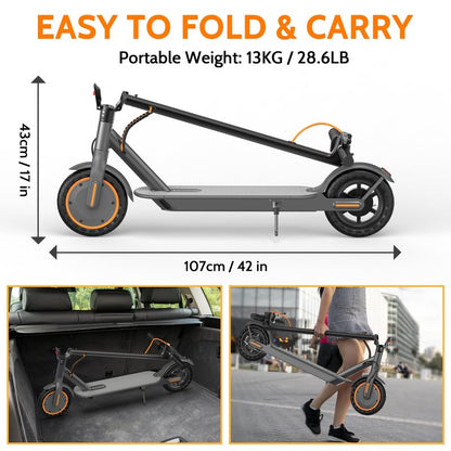 Aovowheel Electric Scooter for Adults, Folding E Scooter with 250W-500W Motor 16-24 Mph Top Speed, Max 15-60Miles Long Range,6.5''/8.5''/10''/14'' Solid Tires Commuting Scooters, Dual Brakes