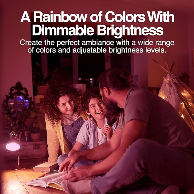 Intermatic ABRA BR30 Wi-Fi Smart Bulb, 750 Lumens - Voice Controlled RGB Color Changing LED, Compatible with Alexa & Google Home - Timers & Schedules, 2.4 GHz Wi-Fi Only, No Hub Required - 1 Pack