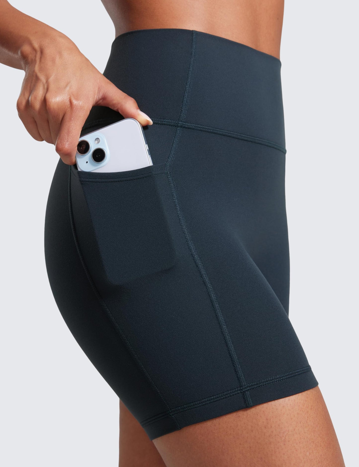 CRZ YOGA Secretsculpt Biker Shorts Pockets 5'' True Navy Medium