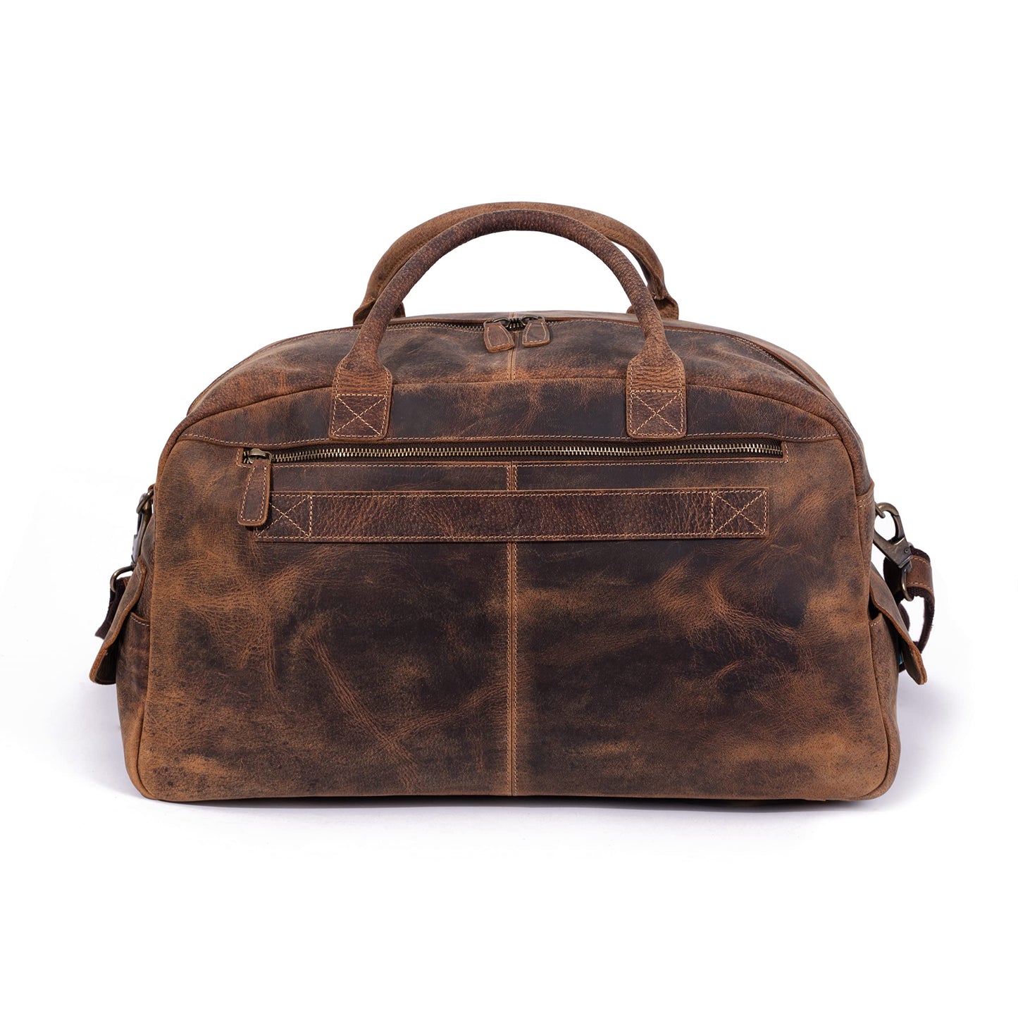KomalC Leather Travel Duffel Bags for Men and Women Full Grain Leather Overnight Weekend Bags Sports Gym Duffle