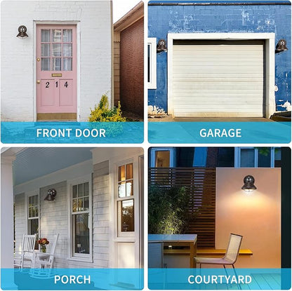 LONEDRUID Motion Sensor LED Outdoor Barn Lights Brown Exterior Wall Lantern Dusk to Dawn Outside Wall Mount Sconce Lighting Fixtures Antique Farmhouse Porch Lamp for House Patio Garage Front Door