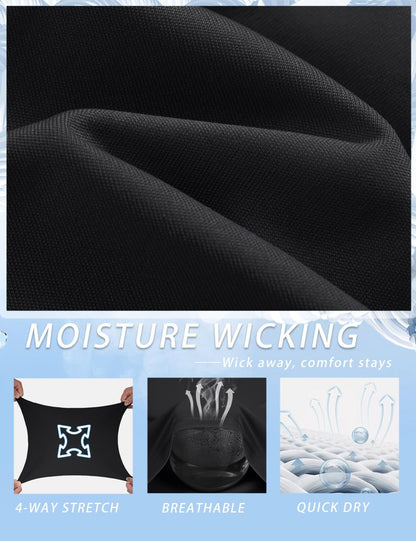 Cavva UV Protection Shirt for Women Workout Dry Fit Long Sleeve Tshirt Breathable Active Hiking Fishing Top Black, M