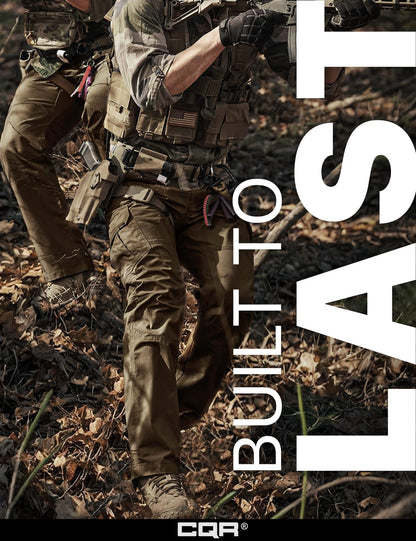 CQR Men's Tactical Pants, Water Resistant Ripstop Cargo Pants, Lightweight EDC Work Hiking Pants, Outdoor Apparel, Raider Tundra, 38W x 32L