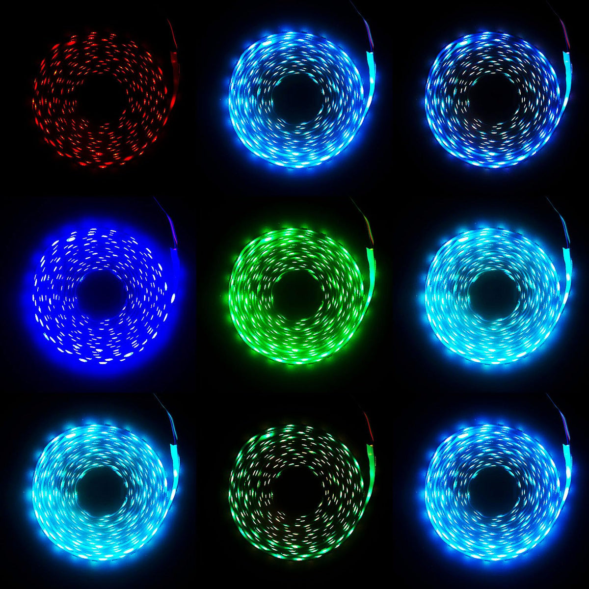 HiCHN LED Strip Lights 16.6 feet (5 Meter) RGB Color with APP and IR Remote 5050 SMD LED 30 Lights Per Meter for Bedroom,Home,TV Backlight with Remote Control (Black, 5 Meter 150 led Lights)