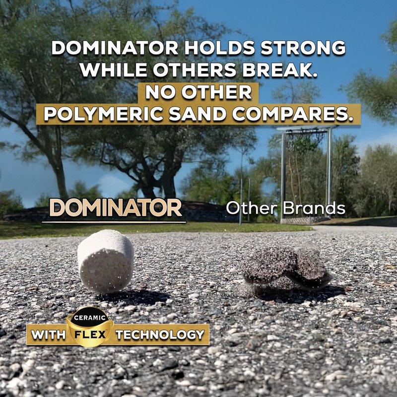 10 Pound Gray Beige DOMINATOR Polymeric Sand with Revolutionary Ceramic Flex Technology for Stabilizing Paver Joints/Gaps, 1/8” up to 4”, Professional Grade Results