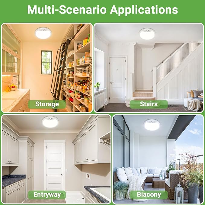zemty 12inch 24W Motion Sensor Ceiling Light Wired, 3 Sensing Modes Motion Activated Closet Lights White, 3000K/4000K/6500K Waterproof LED Ceiling Lamp for Pantry Closet Shower Hallway-1Pack