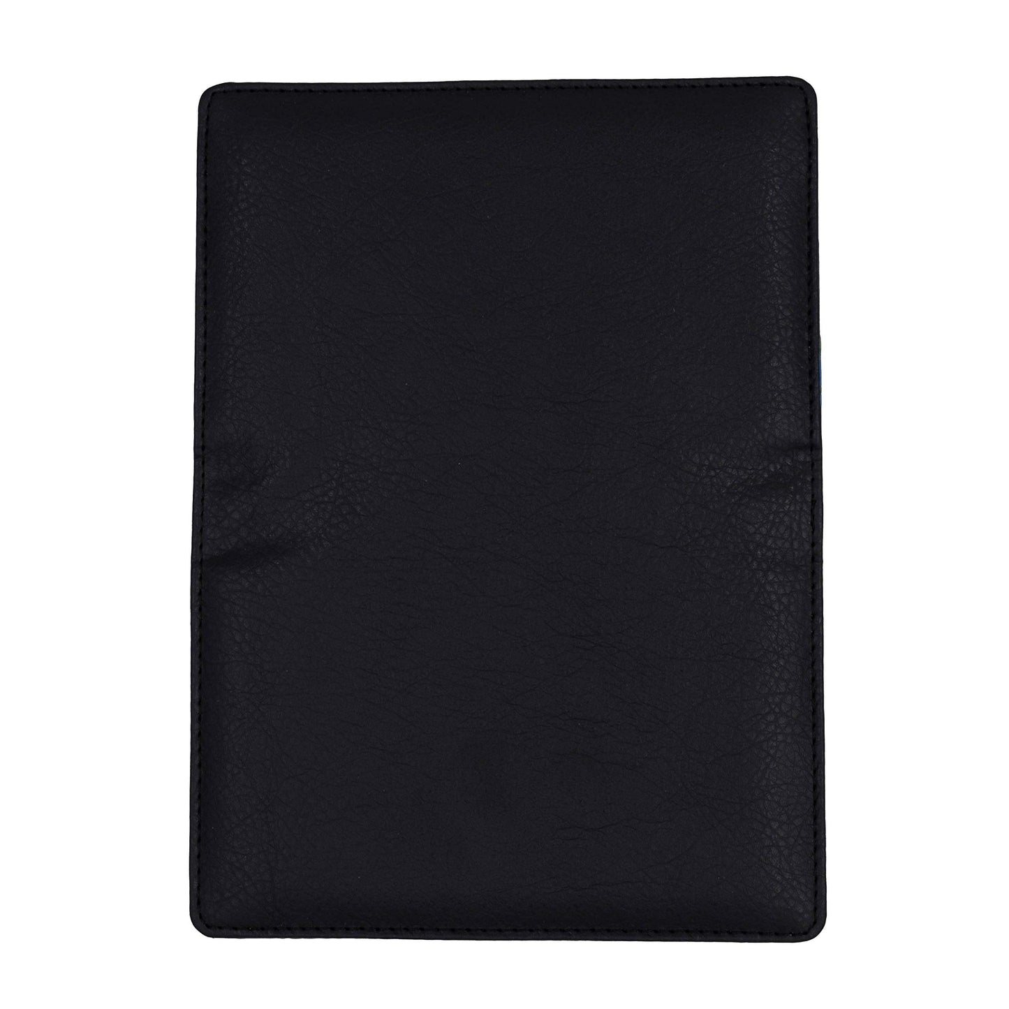 CAROUSELCHECKS Black Textured Leather Checkbook Cover for Top Stub Personal Checks