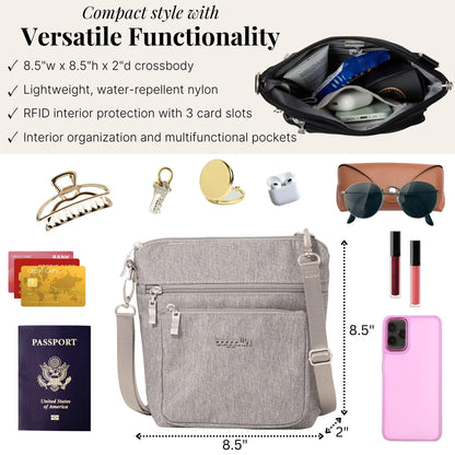 Baggallini Women's Modern Pocket Crossbody, Stone Heritage